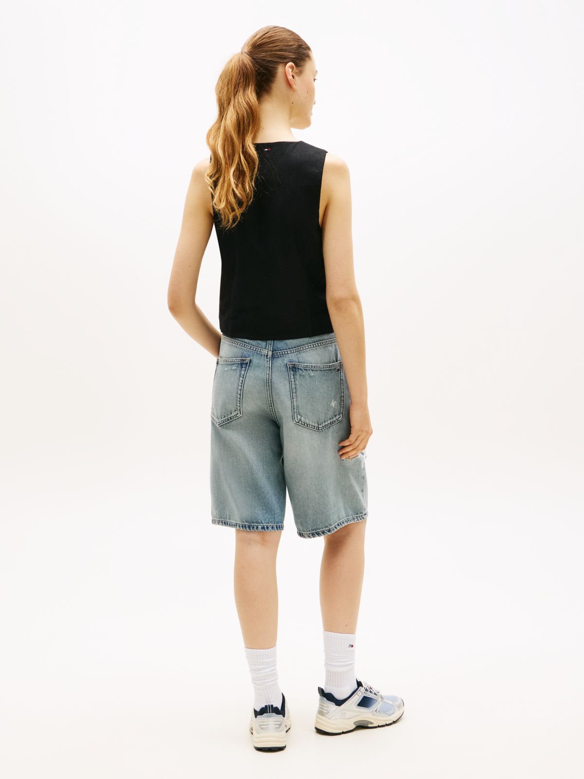 Linen Blend Waistcoat — Black