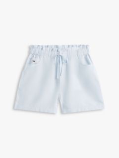 Linen Blend Five-Pocket Shorts — Blue 5
