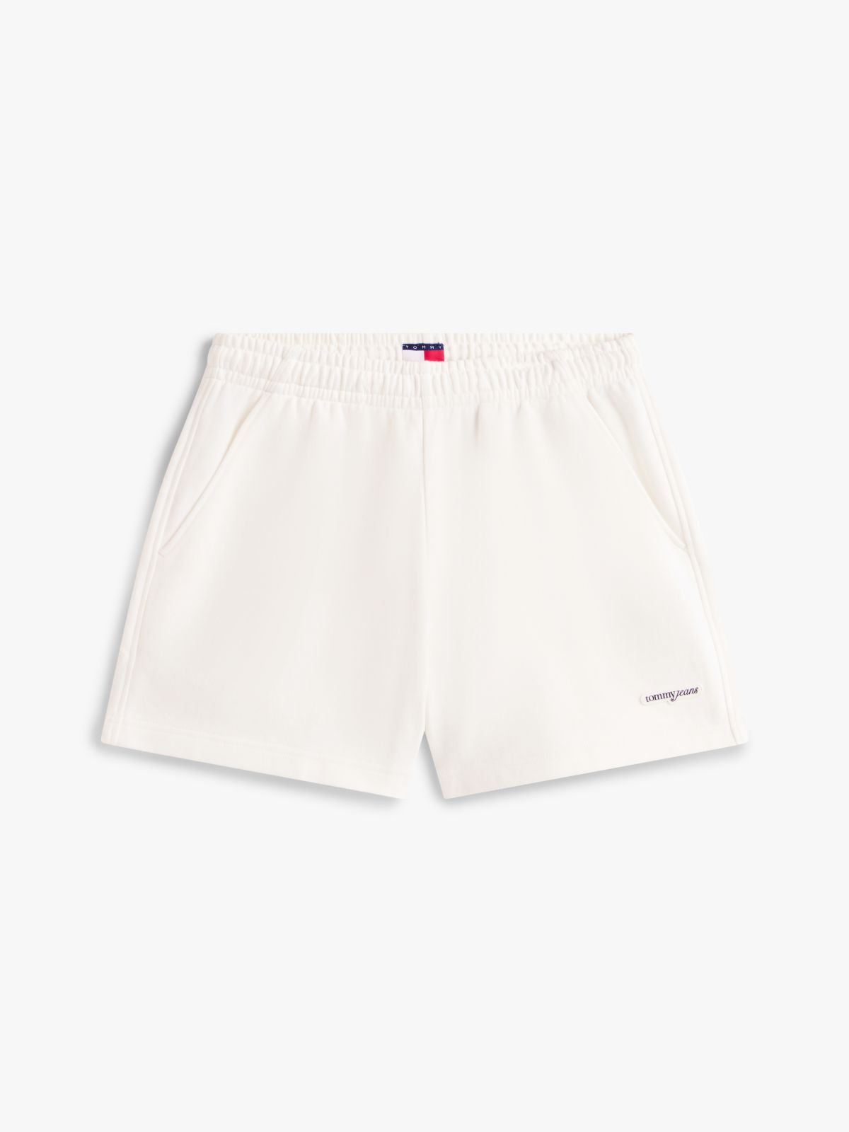 Logo Sueded Terry Relaxed Sweat Shorts — White
