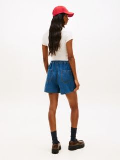 Chambray Loose Shorts — Blue 4