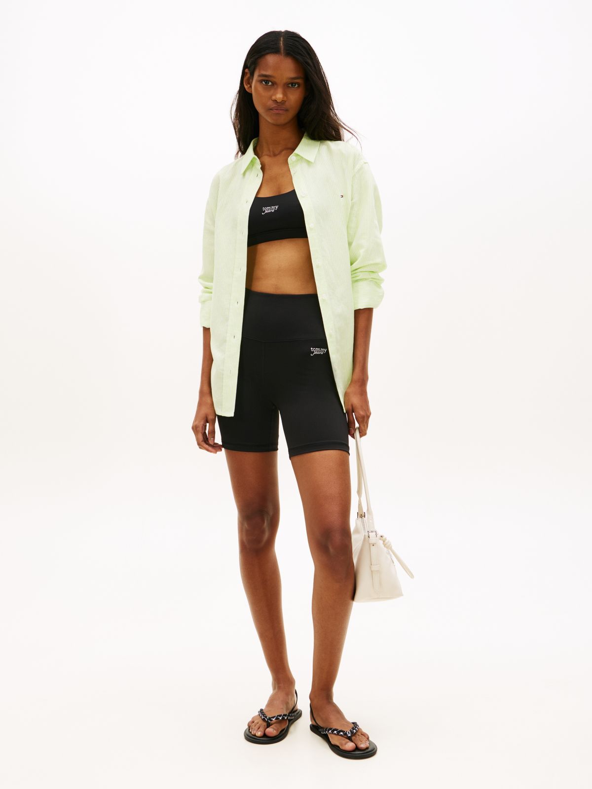 Athleisure Interlock Knit Cycle Shorts — Black