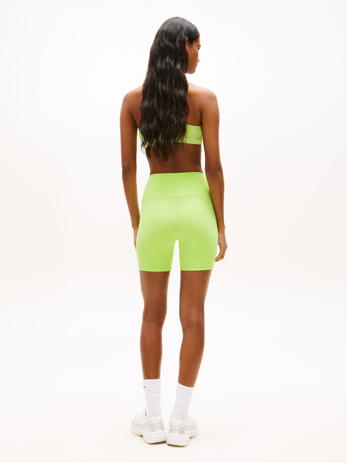 Athleisure Interlock Knit Cycle Shorts — Green
