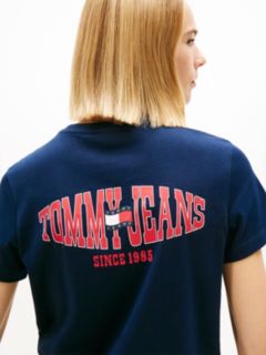 Wavy Flag Back Logo Jersey T-Shirt — Blue 2