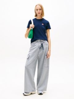 Wavy Flag Back Logo Jersey T-Shirt — Blue 3