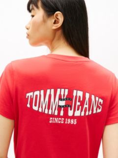 Wavy Flag Back Logo Jersey T-Shirt — Red 2