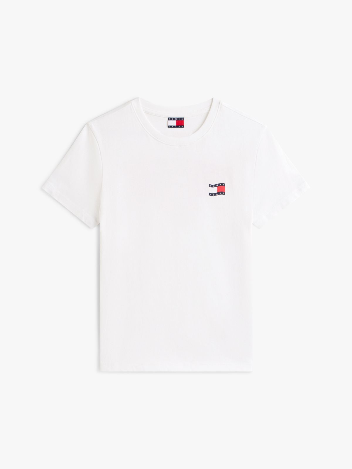 Wavy Flag Back Logo Jersey T-Shirt — White