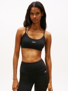 Athleisure Metal Logo Bralette Top — Black 1