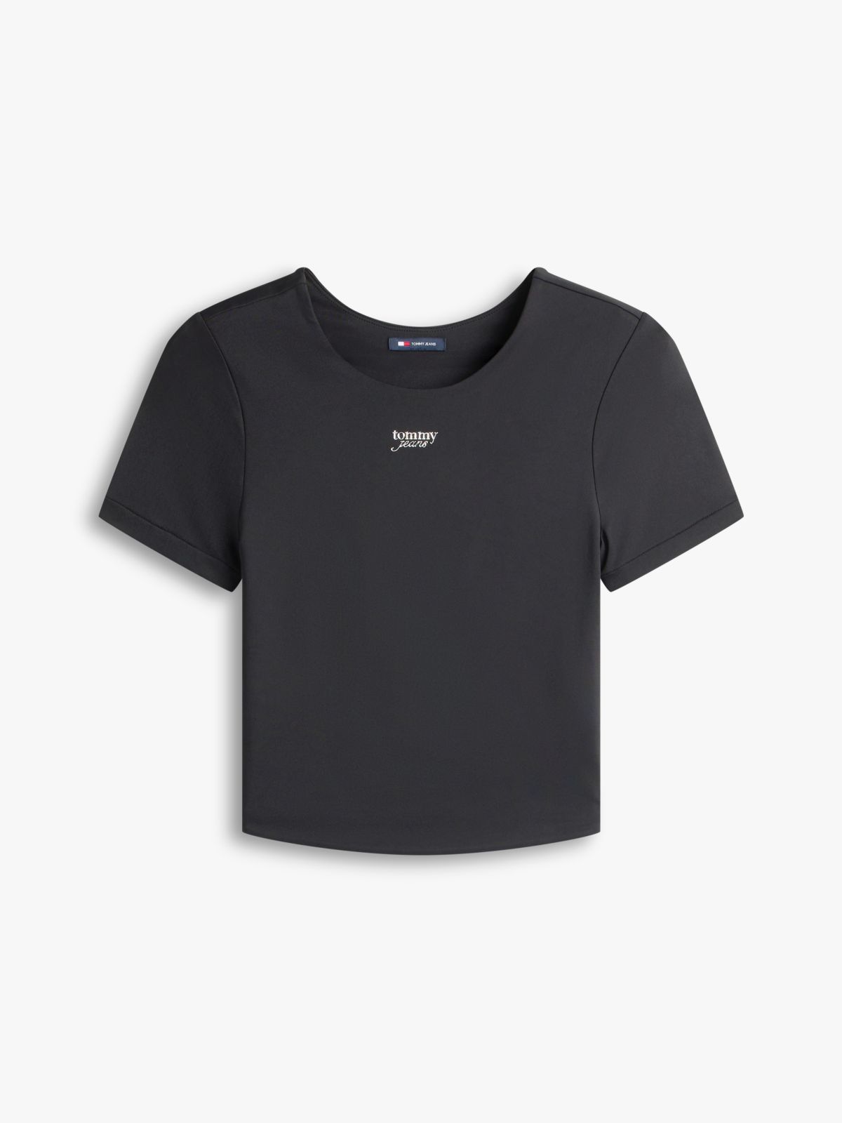 Athleisure Metal Logo Slim T-Shirt — Black
