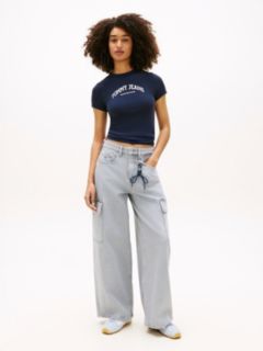 Logo Slim Crew Neck T-Shirt — Blue 3