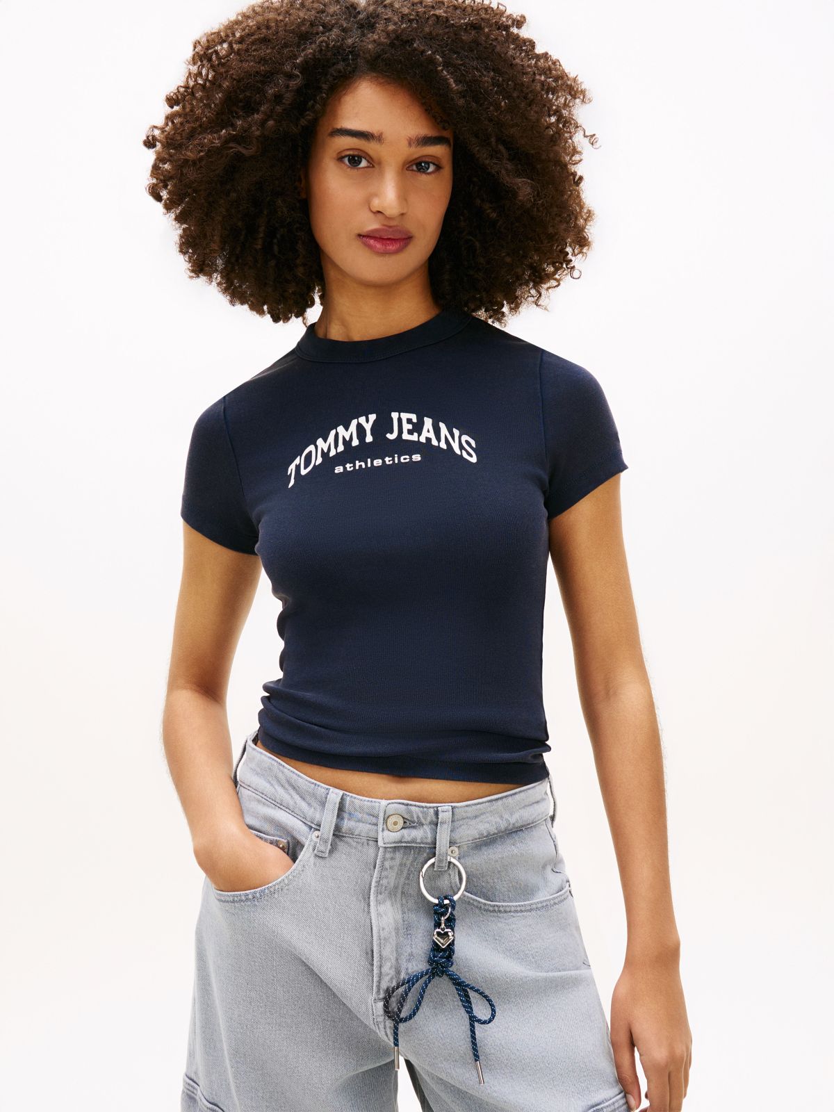 Logo Slim Crew Neck T-Shirt — Blue