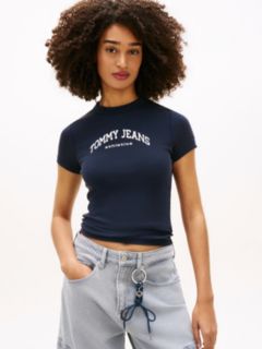 Logo Slim Crew Neck T-Shirt — Blue 1