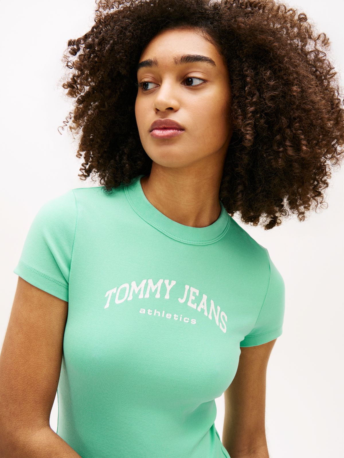 Logo Slim Crew Neck T-Shirt — Green