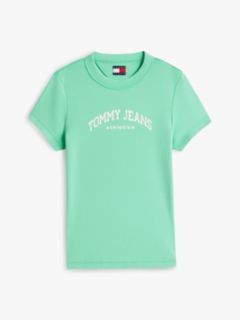 Logo Slim Crew Neck T-Shirt — Green 6