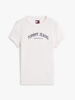 Logo Slim Crew Neck T-Shirt — White 5