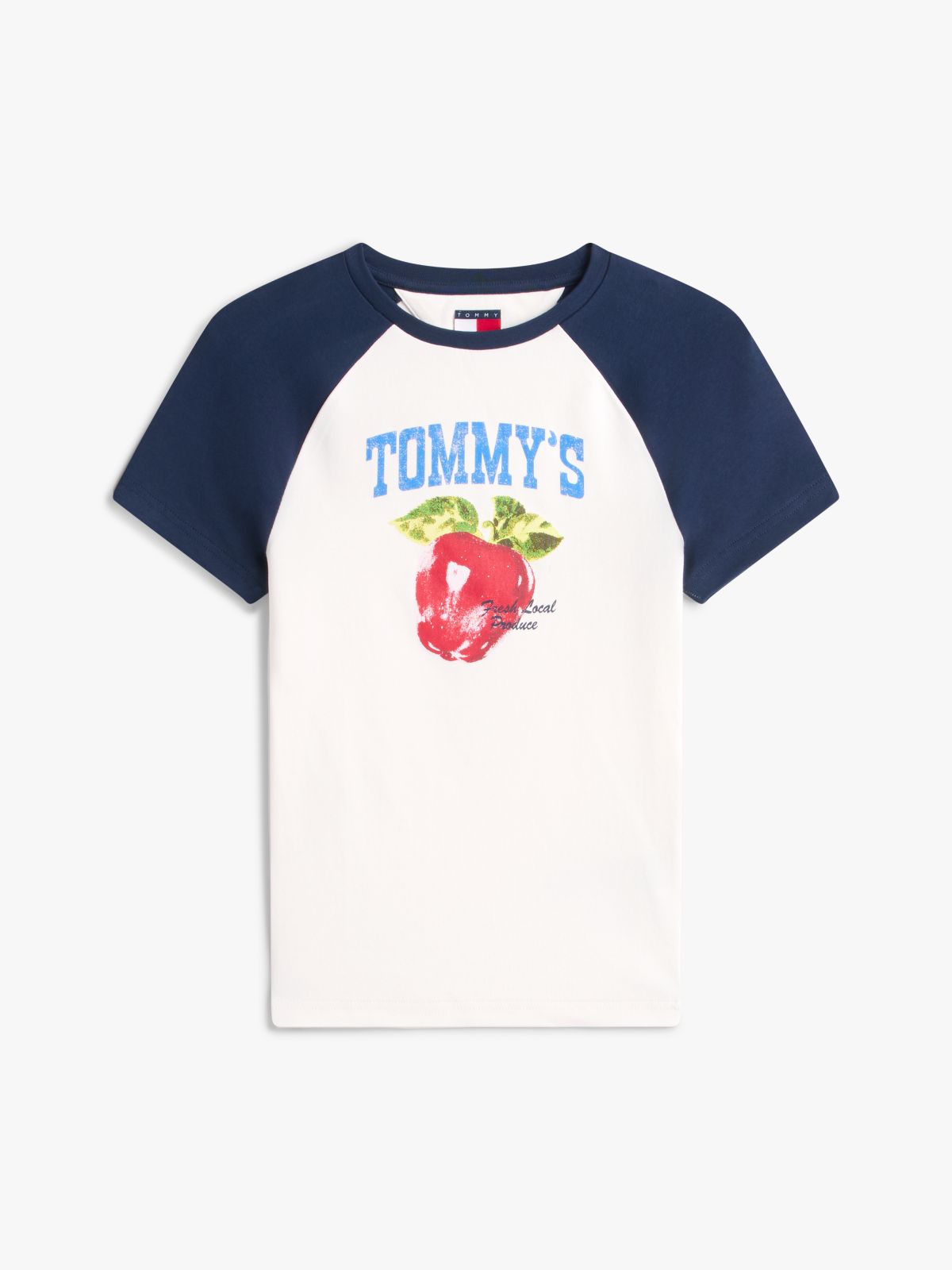 Graphic Slim Raglan T-Shirt — White