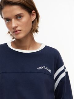 Logo Oversized Crew Neck T-Shirt — Blue 2