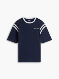 Logo Oversized Crew Neck T-Shirt — Blue 5