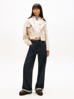 Water Repellent Relaxed Short Trench Coat — Beige 3