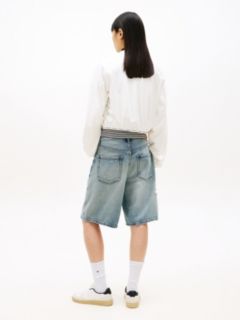 Logo Tape Water Repellent Bomber Jacket — White 4