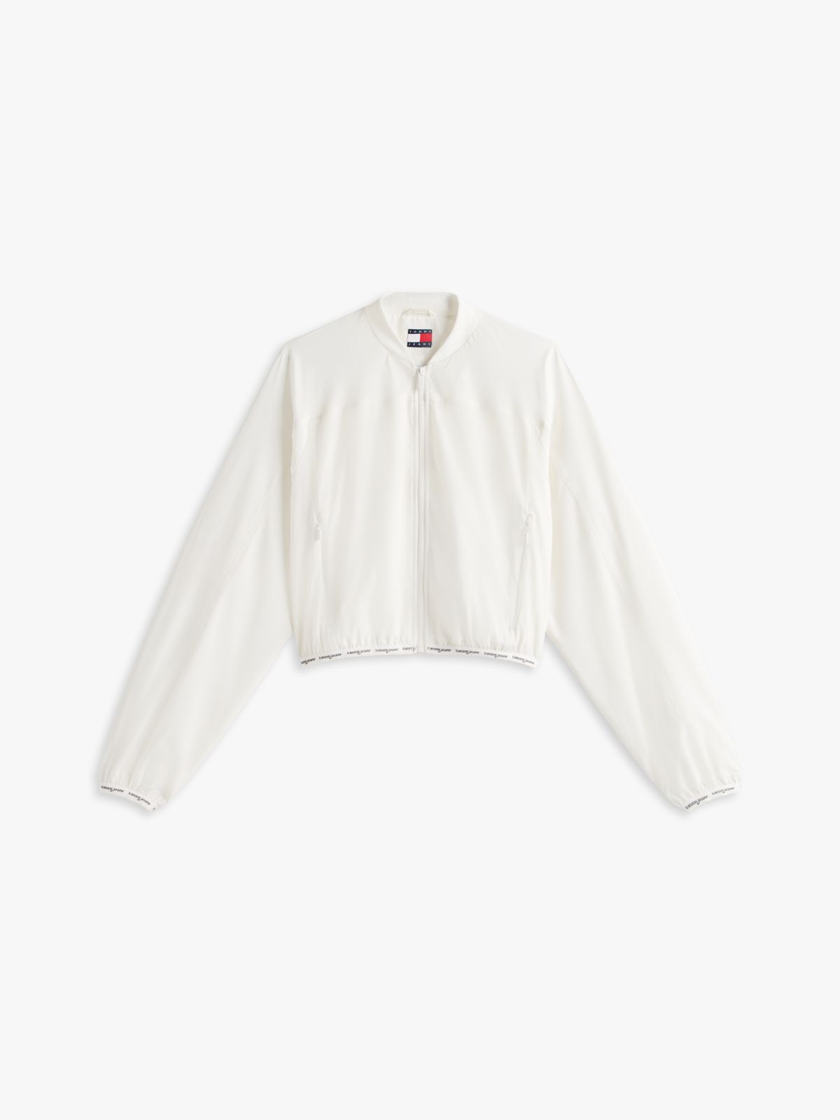 Logo Tape Water Repellent Bomber Jacket — White