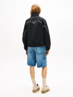 Water Repellent Piping Track Jacket — Black 4