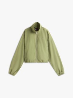 Water Repellent Tie Side Zip-Thru Jacket — Green 5