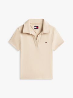 Slim Fit Ribbed Polo Shirt — Beige 5