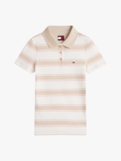 Slim Fit Ribbed Polo Shirt — Beige 6