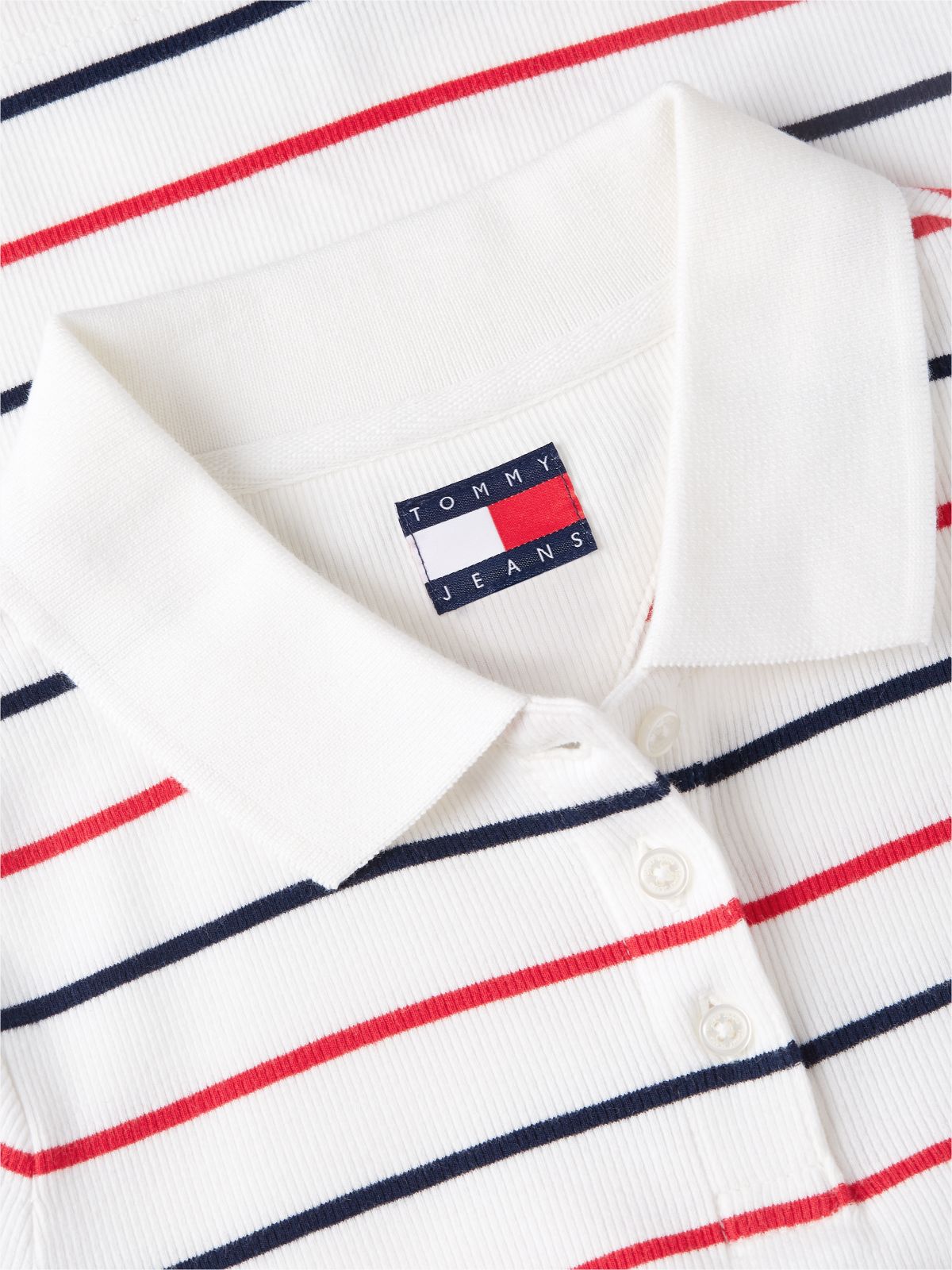 Slim Fit Ribbed Polo Shirt — White