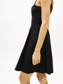Spaghetti Strap Extra Slim Mini Dress — Black 2