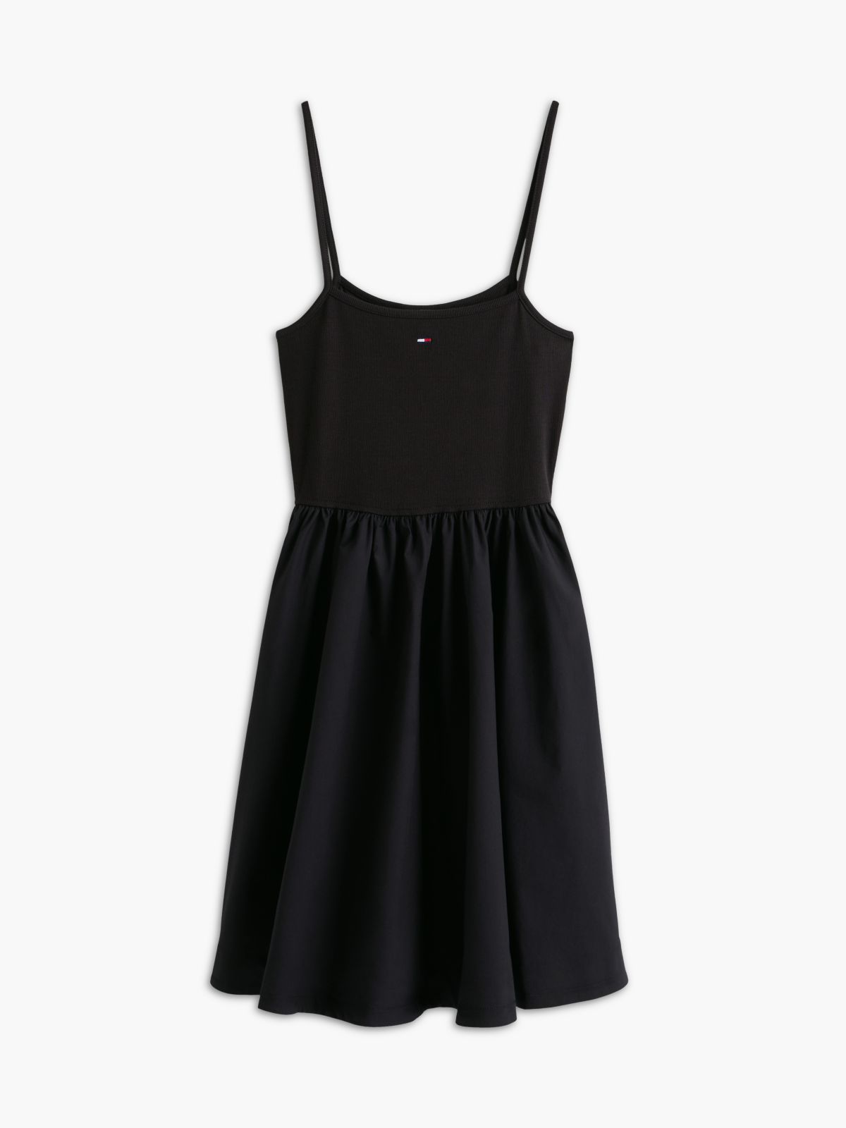 Spaghetti Strap Extra Slim Mini Dress — Black