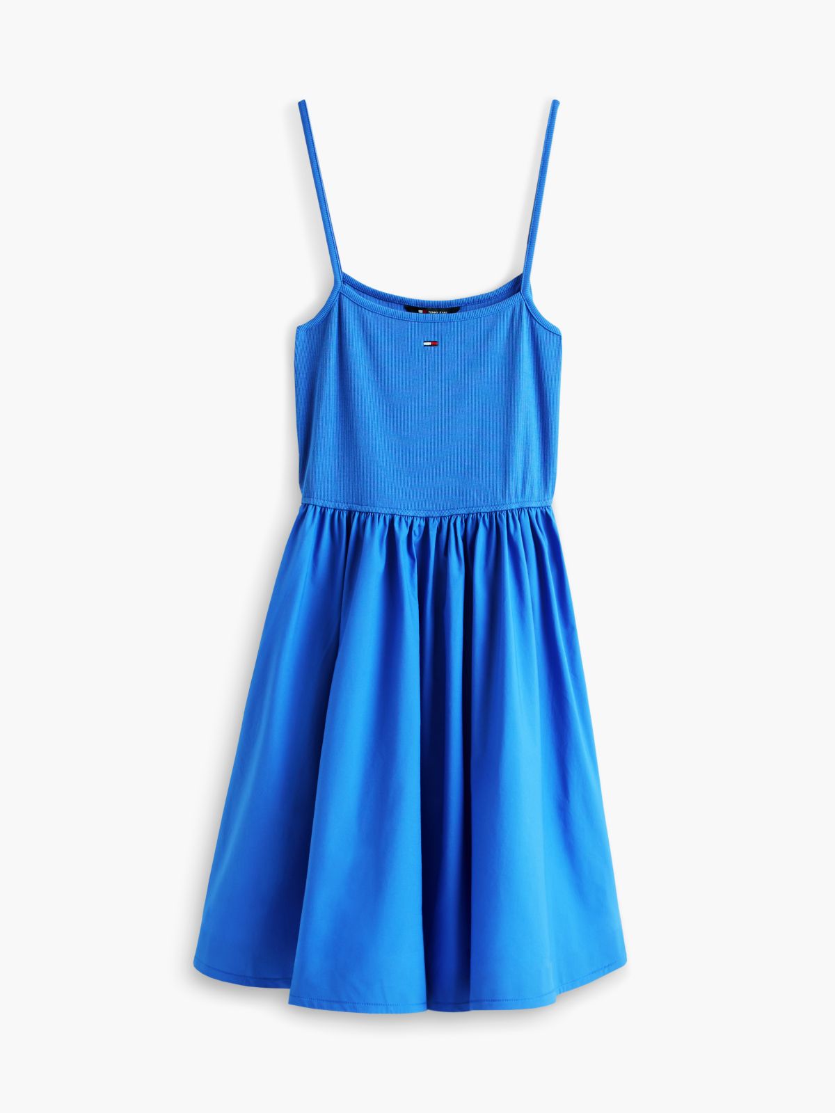 Spaghetti Strap Extra Slim Mini Dress — Blue