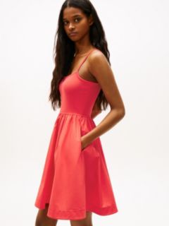 Spaghetti Strap Extra Slim Mini Dress — Red 2
