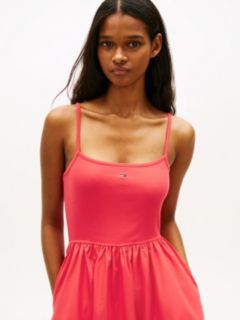 Spaghetti Strap Extra Slim Mini Dress — Red 3