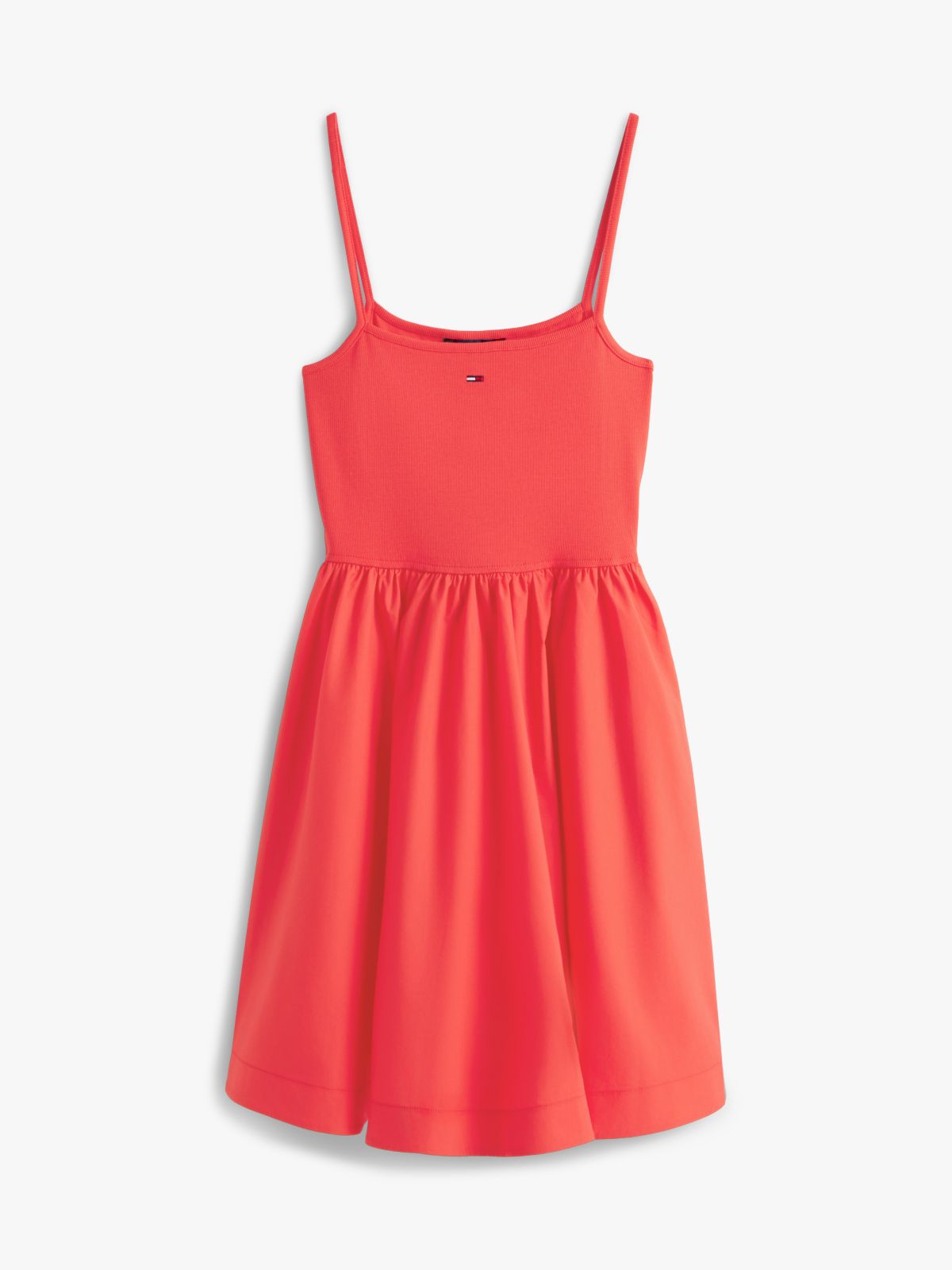 Spaghetti Strap Extra Slim Mini Dress — Red