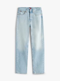 Faded Mid Rise Straight Leg Jeans — Blue 5