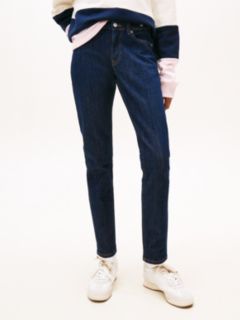 Lucy Mid Rise Slim Waist Tab Jeans — Blue 2