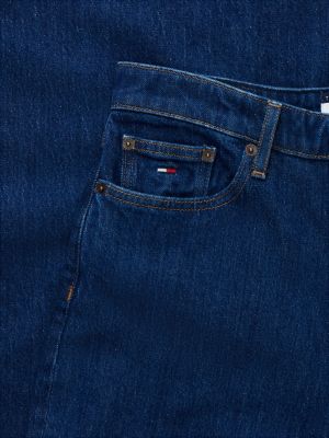 jeans claire larghi a vita alta blu da donne tommy jeans