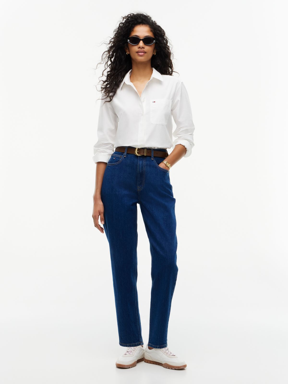 Mom High Rise Tapered Jeans — Denim