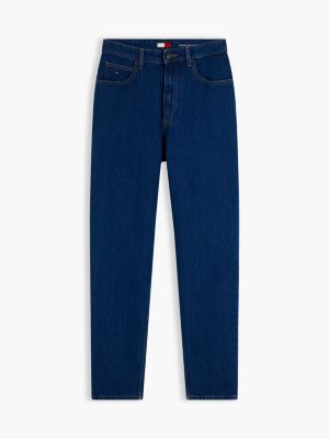denim mom high rise tapered jeans for women tommy jeans