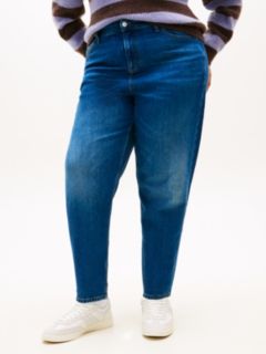 Curve Mom High Rise Tapered Jeans — Blue 2