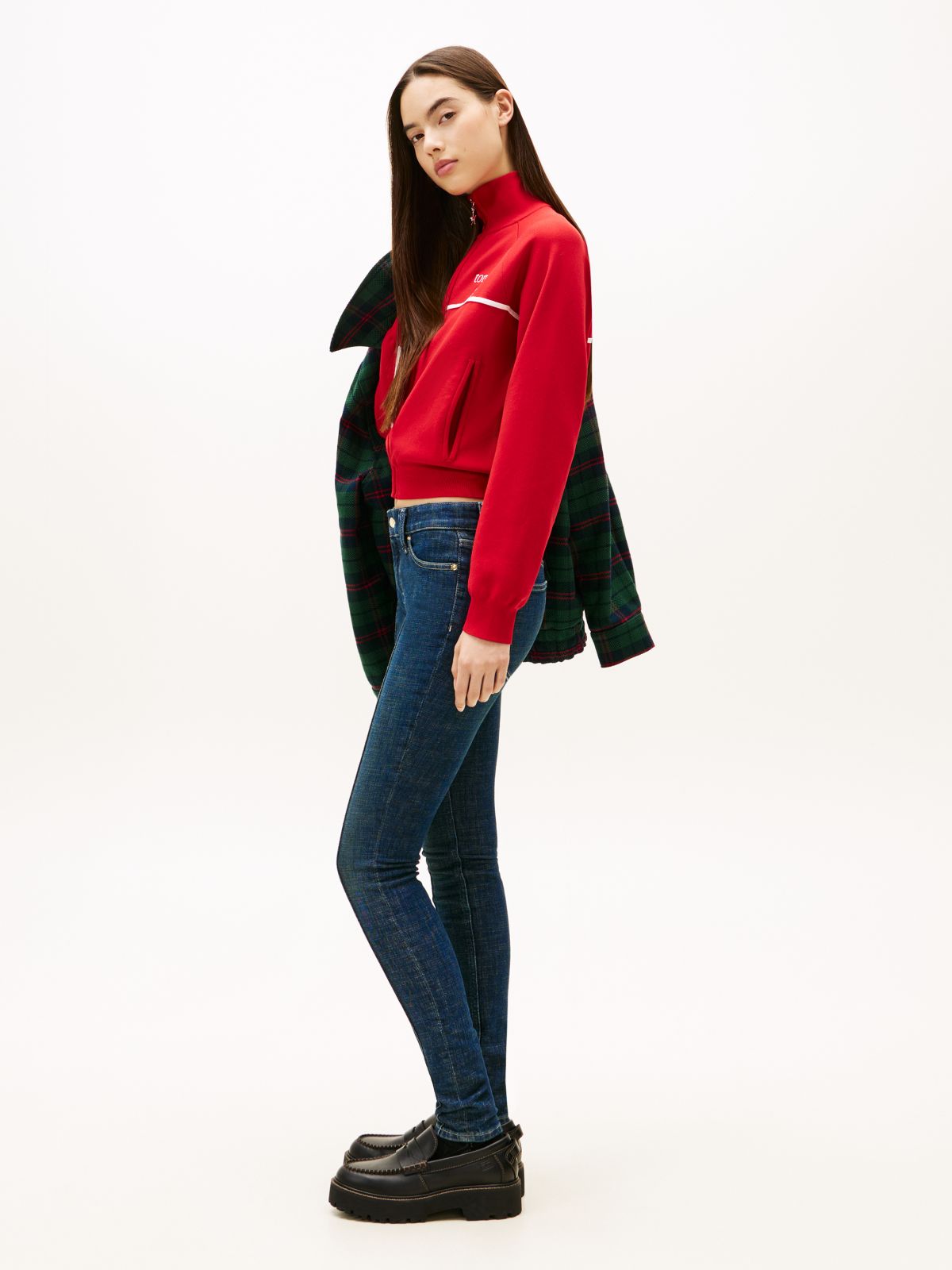 Tommy Girl Seam Detail Skinny Jeans — Blue