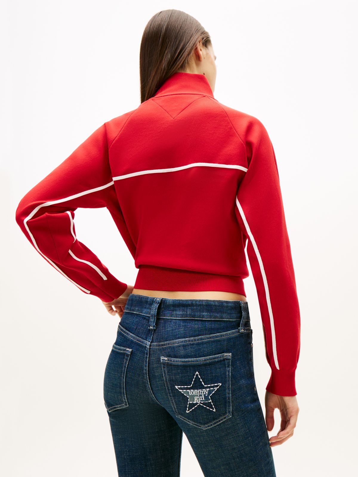 Tommy Girl Seam Detail Skinny Jeans — Blue