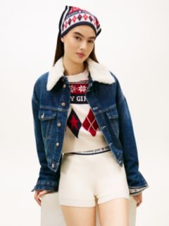 Tommy Girl Pure Wool Logo Knit Shorts — White 4
