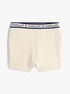 Tommy Girl Pure Wool Logo Knit Shorts — White 6