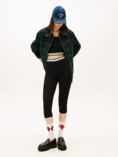 Tommy Girl Extra Slim Cropped Knit Trousers — Black 1