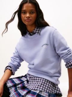 Back Logo Crew Neck Sweatshirt — Blue 2