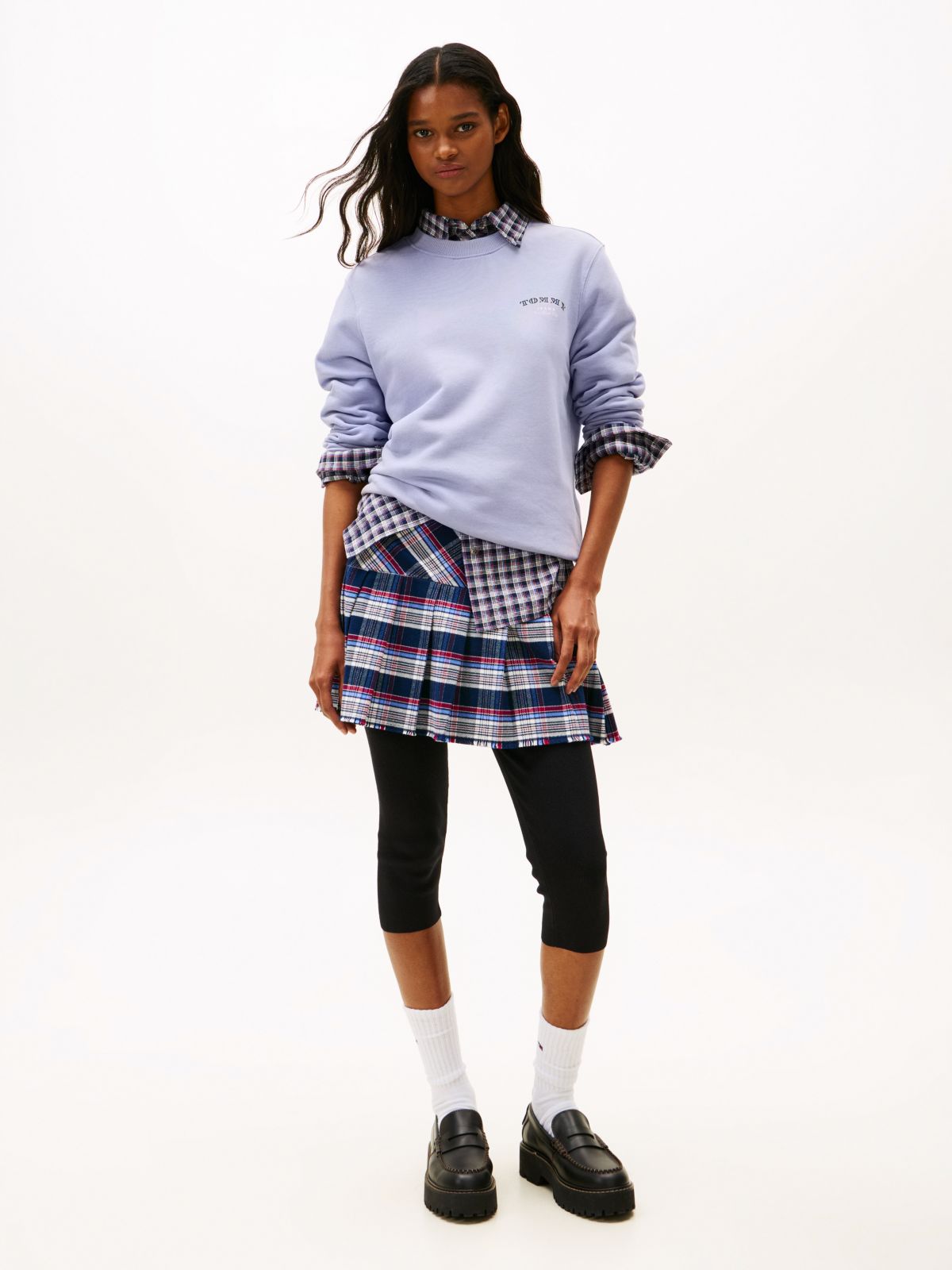 Back Logo Crew Neck Sweatshirt — Blue