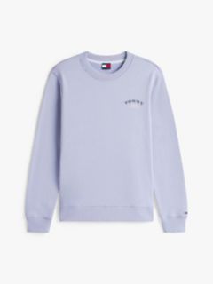 Back Logo Crew Neck Sweatshirt — Blue 5
