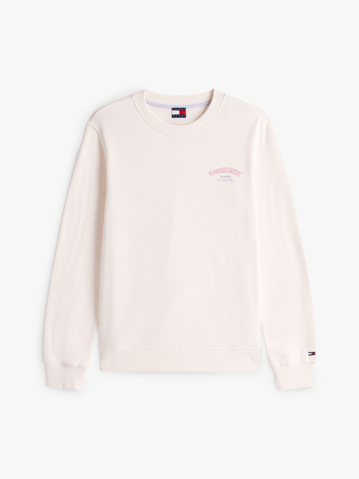 Back Logo Crew Neck Sweatshirt — White